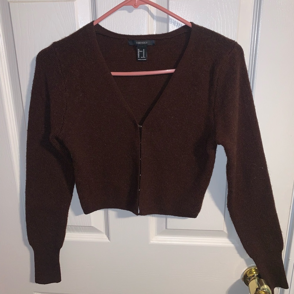 Forever 21 Brown Cardigan Sweater